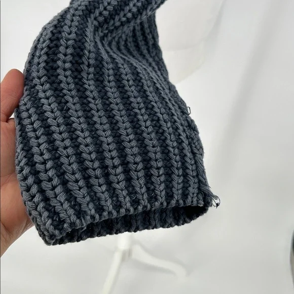 Free People women’s Charcoal Knit Sweater Sweet Nothing Cardigan Size Small - Picture 6 of 11